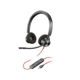 Casti Poly Blackwire 3320 MS Teams, adaptor USB-C/A, stereo