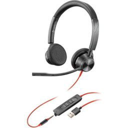 Casti cu fir Poly 3325 banda Apeluri/muzica USB tip A Negru,