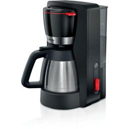 Cafetiera Bosch My Moment TKA6M273, 1.1 l, cana termos cu pereti dubli, sistem antipicurare, oprire automata, rezervor de apa detasabil, cu sistem de mentinere la cald,Negru