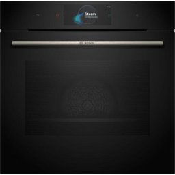 Cuptor incorporabil Bosch HRG7784B1, Electric, 71 l, Multifunctional, Perfect Steam, 22 functii , Autocuratare pirolitica, Grill, Air Fry, Home Connect, Clasa A+, Negru