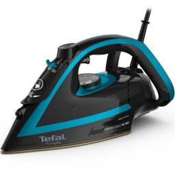 Fier de calcat Tefal Puregliss FV8066E0, 3000 W, abur variabil 50 g/min, Colector Micro Calc, Oprire automata, Negru & Albastru