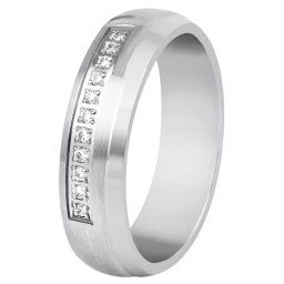 Beneto Exclusive Inel pentru femei din oțel cu cristale SPD03 57 mm