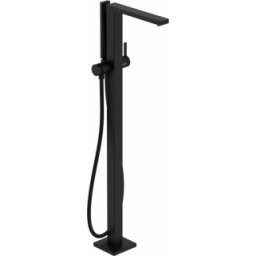 Baterie cada montaj pe pardoseala Hansgrohe Tecturis E, negru mat