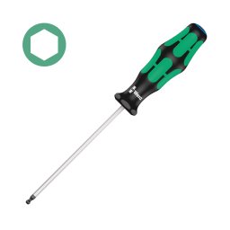 surubelnita hexagonala 3 100 81 mm WERA 352 cu cap sferic si maner Kraftform Plus antirostogolire 05022805001