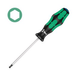 surubelnita hexagonala 4 100 98 mm WERA 352 cu cap sferic si maner Kraftform Plus antirostogolire 05022810001