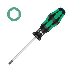 surubelnita hexagonala 5 100 105 mm WERA 352 cu cap sferic si maner Kraftform Plus antirostogolire 05022815001