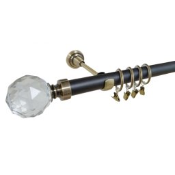 Galerie simpla KULA CRYSTAL /25 - negru/aur antic