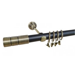 Galerie simpla CYLINDRU /25 - negru/aur antic