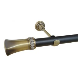 Galerie simpla fara inele PLUTON CRYSTAL /25 - negru/aur antic