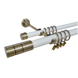 Galerie dubla CYLINDRU - 25/19 - alb/aur antic