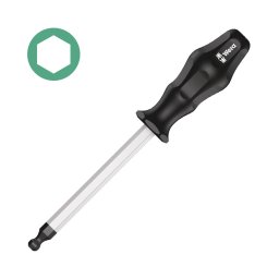 surubelnita hexagonala 12 150 117 mm WERA 352 cu cap sferic si maner Kraftform Plus antirostogolire 05022835001