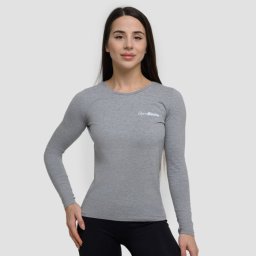 GymBeam Top cu mânecă lungă pentru femei Basic Grey XXL