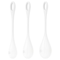Satisfyer Yoni Power 1 - set bile de geisha albe (3 piese)