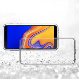 Husa Just Must Carcasa Pure II Samsung Galaxy J4 Plus Clear (spate transparent, margini flexibile)