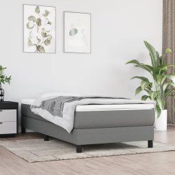 Cadru de pat box spring, gri închis, 90x190 cm, textil GartenMobel Dekor