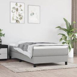 Cadru de pat box spring, gri deschis, 90x200 cm, textil GartenMobel Dekor