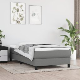 Cadru de pat box spring, gri închis, 90x200 cm, textil GartenMobel Dekor
