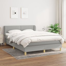 Pat continental, gri deschis, 140x200 cm, material textil GartenMobel Dekor