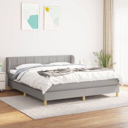 Pat continental, gri deschis, 180x200 cm, material textil GartenMobel Dekor