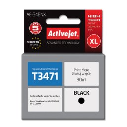 Activejet AE-34BNX ink for Epson printer, Epson 34XL T3471 replacement; Supreme; 30 ml; black