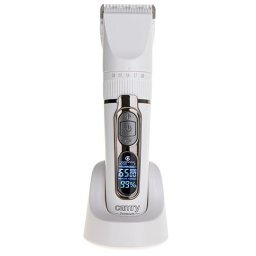 Aparat de tuns Hair clipper 5 viteze Afișaj LCD Rezistent la apă Alb