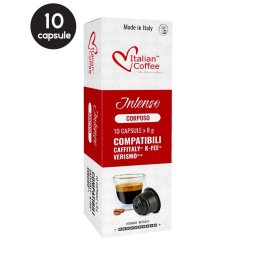 10 Capsule Italian Coffee Intenso Corposo - Compatibile Cafissimo / Caffitaly / BeanZ