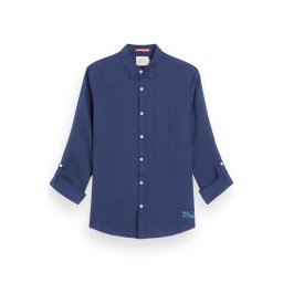 SCOTCH & SODA Cămaşă Linen With Roll-Up 177150 SC0004 navy