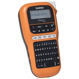 Imprimanta etichete Brother P-touch PT-E110VP, transfer termic, afisaj LCD, tastatura QWERTY