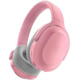 Casti wireless cu microfon Razer - Barracuda, Quartz, Roz
