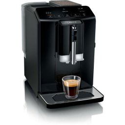 Espressor automat Bosch VeroCafe TIE20119, 1300 W max, 15 bari, 1,4 l, rasnita ceramica, dispozitiv spumare lapte MilkMagic Pro, cu sistem SensoFlow System, Negru