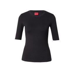 HUGO Tricou 'Darnelia' negru / alb