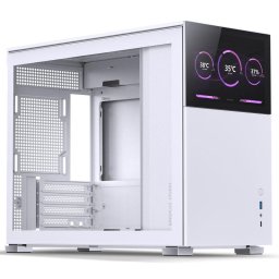 Carcasa Jonsbo D31 Screen Micro-ATX Case, Tempered Glass Alb
