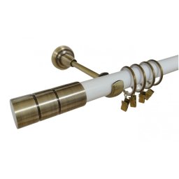 Galerie simpla CYLINDRU /25 - alb/aur antic