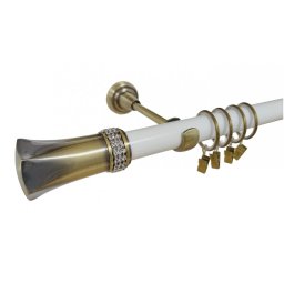 Galerie simpla PLUTON CRYSTAL /25 - alb/aur antic