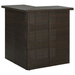 Masa de bar coltar, maro, 100 x 50 x 105 cm, poliratan GartenMobel Dekor