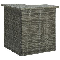 Masa de bar coltar, gri, 100 x 50 x 105 cm, poliratan GartenMobel Dekor