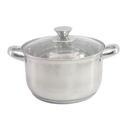 Oală cu capac Rosberg R51210L20, 20 cm, 3,4 l, pentru plite cu inducție, din oțel inoxidabil