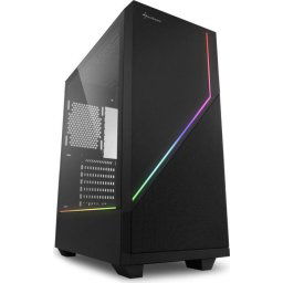 Carcasa Sharkoon RGB FLOW, tower case (black, side panel of tempered glass)