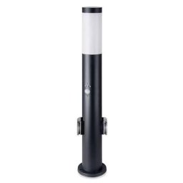 LAMPA GRADINA SOCLU GU10 CU SENZOR DE MISCARE IP54 - NEGRU