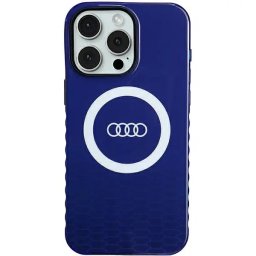 Husa Audi IML Big Logo MagSafe case for iPhone 15 Pro Max - blue