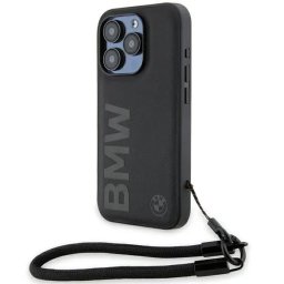 Husa Signature Leather Wordmark Cord case for iPhone 15 Pro - black