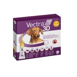 Pipete Antiparazitare Caini, Vectra 3D Dog (1.5-4 kg) x 3 Pipete