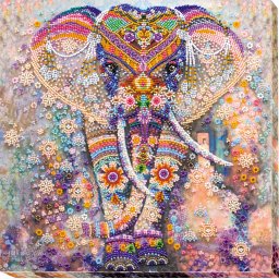 Set broderie cu margele cusute, Miracol indian, 23 culori, 30x30 cm