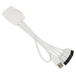 Hub USB intern Lian Li 1-to-3 de la USB 2.0 Type A (male) la 3 porturi USB 2.0 9-pini, White, PW-U2TPAW