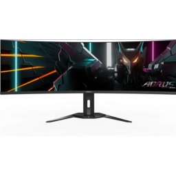 Monitor LED Dis 49 GBT AORUS CO49DQ DQHD 144hz OLED 49inch 5120x1440 0.03ms GTG Negru