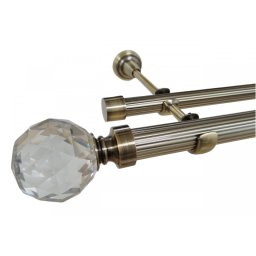 Galerie fara inele KULA CRYSTAL STRIAT - 25/19 - aur antic