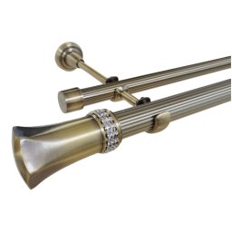 Galerie fara inele PLUTON CRYSTAL STRIAT - 25/19 - aur antic