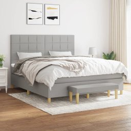 Pat continental, gri deschis, 180x200 cm, material textil GartenMobel Dekor
