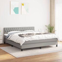 Pat continental, gri deschis, 180x200 cm, material textil GartenMobel Dekor