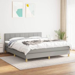 Pat continental, gri deschis, 180x200 cm, material textil GartenMobel Dekor